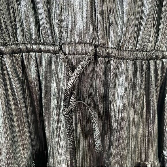 Rebecca Minkoff Silver Metallic Ollie Tiered Mini Dress - Picture 8 of 15